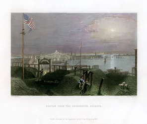 Boston von den Dorchester Heights aus gesehen, USA