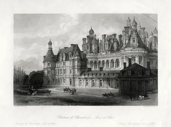 Chateau de Chambord, Loir-et-Cher, Frankreich, 1875