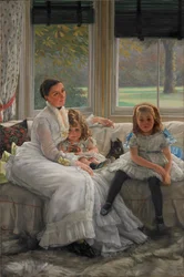 Porträt von Mrs. Catherine Smith Gill und zwei ihrer Kinder