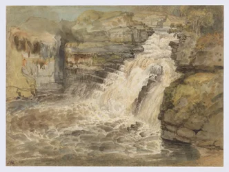 Die Wasserfälle des Clyde nach einem Hochwasser