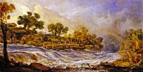 Die Stromschnellen oberhalb der Clyde-Fälle, Lanarkshire