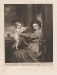 Porträt von Caroline Spencer mit ihrer Tochter Caroline