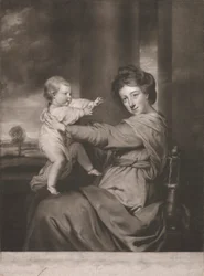 Caroline Herzogin von Marlborough mit Lady Caroline Spencer, ihrer Tochter