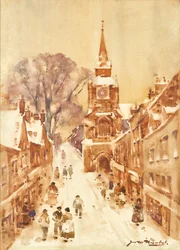 Winterstraßenszene