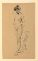 Stehender weiblicher Akt