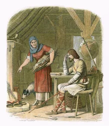 Alfred in der Hütte des Viehhirten