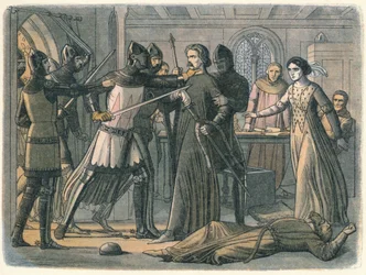 Mortimer vom König ergriffen, 1325, 1864