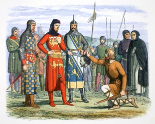 Piers Gavestons Kopf wird dem Earl of Lancaster gezeigt, 1312, 1864