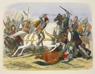 Richard III. auf dem Bosworth-Feld, 22. August 1485, aus 