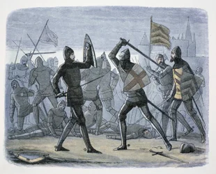 Die Belagerung von Calais, Frankreich, 1346-1347, 1864