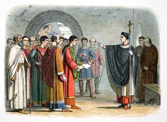 Thomas Becket verbietet dem Earl of Leicester, das Urteil über ihn zu fällen, 1162 1864