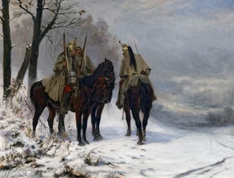 Drachenpatrouille im Feld, ca. 1890