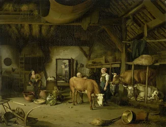 Bauerninterieur, um 1830-1860
