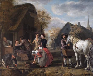 Eine Dorfszene