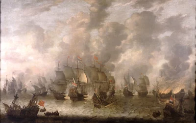 Die Schlacht von Scheveningen, 31. Juli 1653, ca. 1654