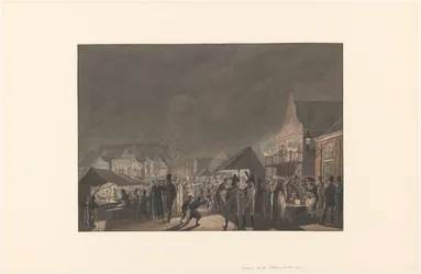 Kirmes auf dem Botermarkt in Amsterdam, 1810
