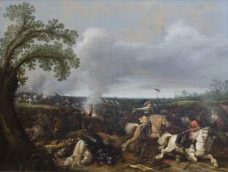 König Gustav II. Adolf von Schweden in der Schlacht bei Lützen am 16. November 1632