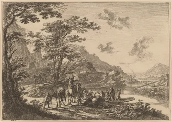 Blick auf den Tiber in der Campagna