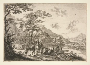 Blick auf den Tiber in der Campagna