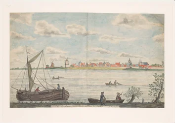 Die Stadt Schoonhooven am Fluss Rhein in Holland