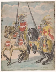 Ritter mit den Familienwappen von Brandes und Hirschman