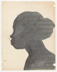 Silhouettenporträt von Flora