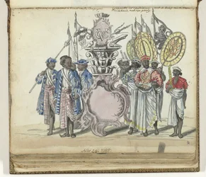 Singhalesische Soldaten im Dienst der VOC und Gesandte des Königs von Kandy
