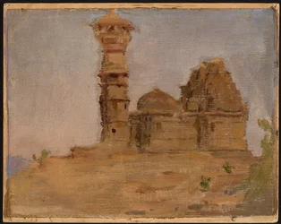 Verlassener antiker Tempel in Chittorgarh. Von einer Reise nach Indien