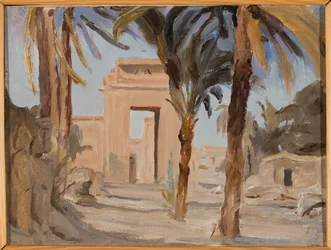 Eingang zum Tempel von Karnak. Von einer Reise nach Ägypten