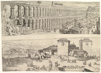 Das Aquädukt von Segovia und das Schloss von Madrid, 1500-1599