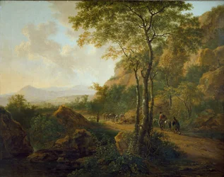 Italienische Landschaft mit Maultiertreibern, ca. 1629-1652