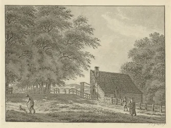 Landschaft bei Overveen mit Spaziergängern