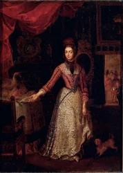 Porträt von Anna Maria Luisa de Medicis. Gemälde von Jan Frans Van Douven. Galleria Palatina, Galleria degli Uffizi, Florenz