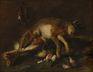 Ein Hase und Vögel