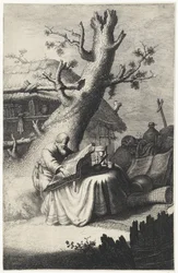 Der heilige Hieronymus liest unter einem Baum