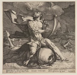 Arion auf einem Delphin