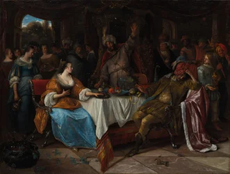 Esther, Ahasverus und Haman, um 1668