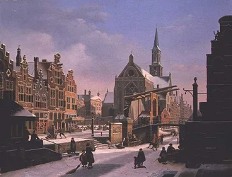 Stadtszene im Winter