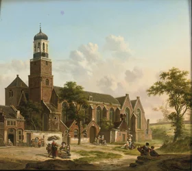 Stadtbewohner in der Nähe der Nicolaikerk, Utrecht