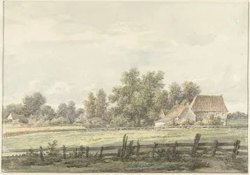 Landschaft mit Bauernhof