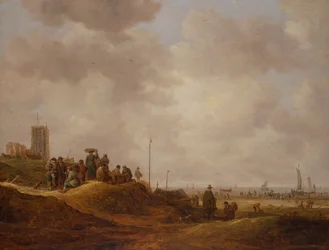 Blick auf die Küste von Egmond Aan See