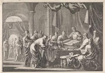 Versammlung der 72 Übersetzer des Gesetzes auf Befehl von König Ptolemäus Philadelphus