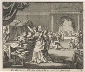 Heilige Kaiserin Flaccilla pflegt die Armen und Kranken