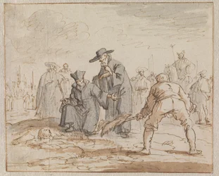 Die Lebendbestattung von Anneke van den Hove in Brüssel, 1591