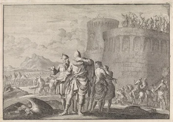 Hyrkanus, Simons Sohn, wendet sich ab während der Belagerung der Festung Dagon