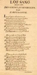 Lobgesang auf und an den geist- und sinnreichen Dichter Karel Verloove