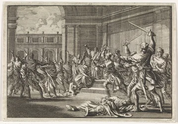 Aufruhr und Kampf im Tempel zu Jerusalem