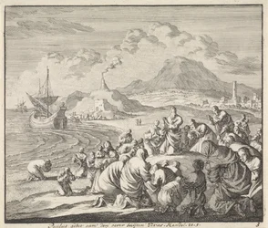 Paulus betet am Strand von Tyrus