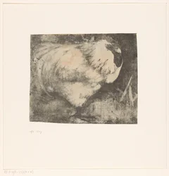 Zusammengekauerter Hahn