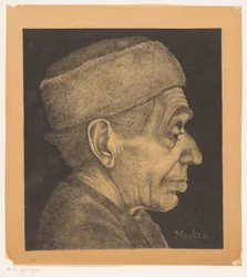 Porträt von Douwe mit Mütze